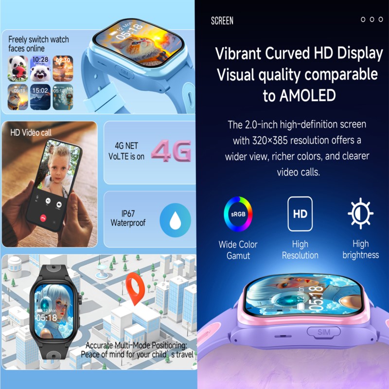 Montre connectée 4G pour enfan - Smartwatch Watches For Kids avis et prix