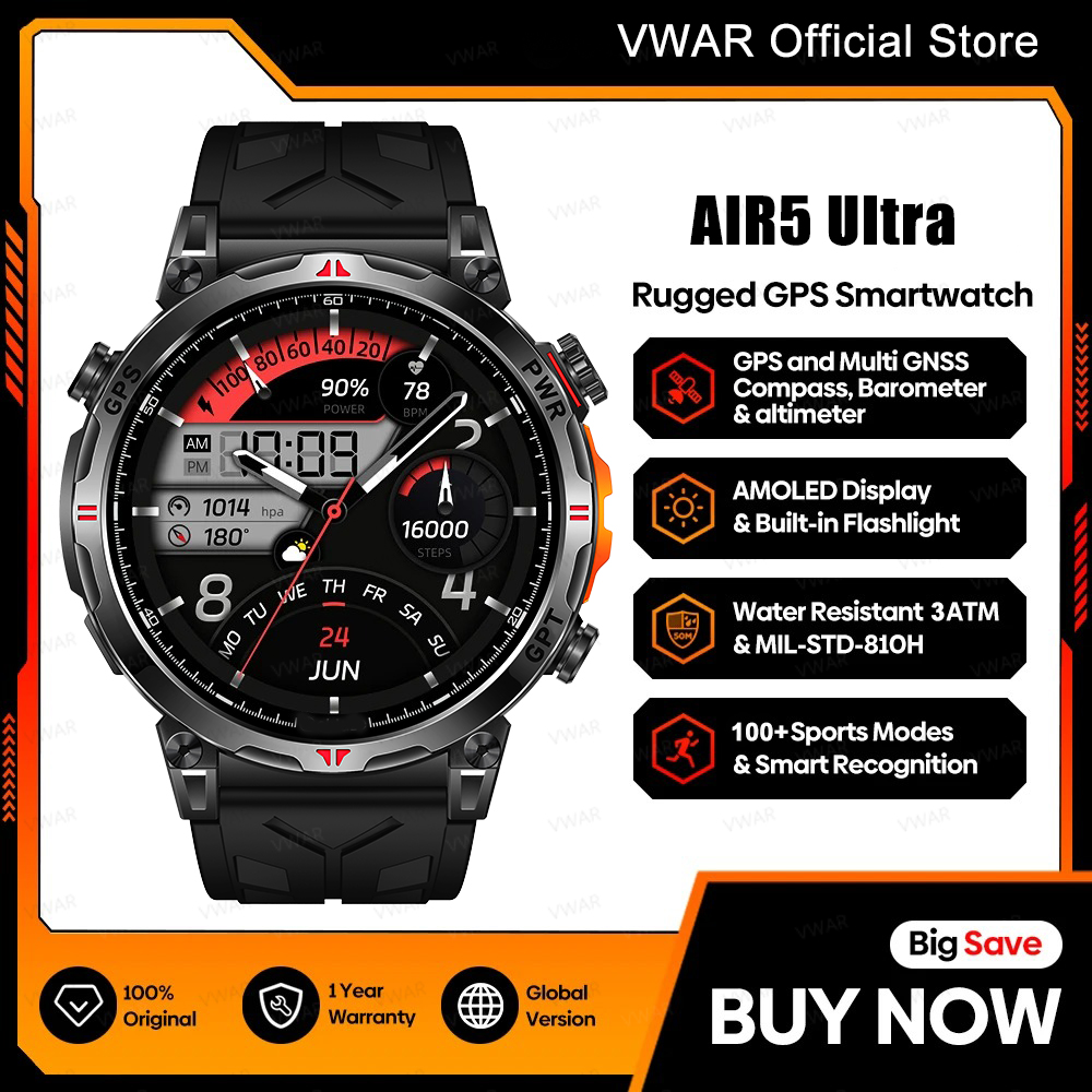 2025 nouveau VWAR GPS Smartwat - Watch Vs Smartwatch avis et prix